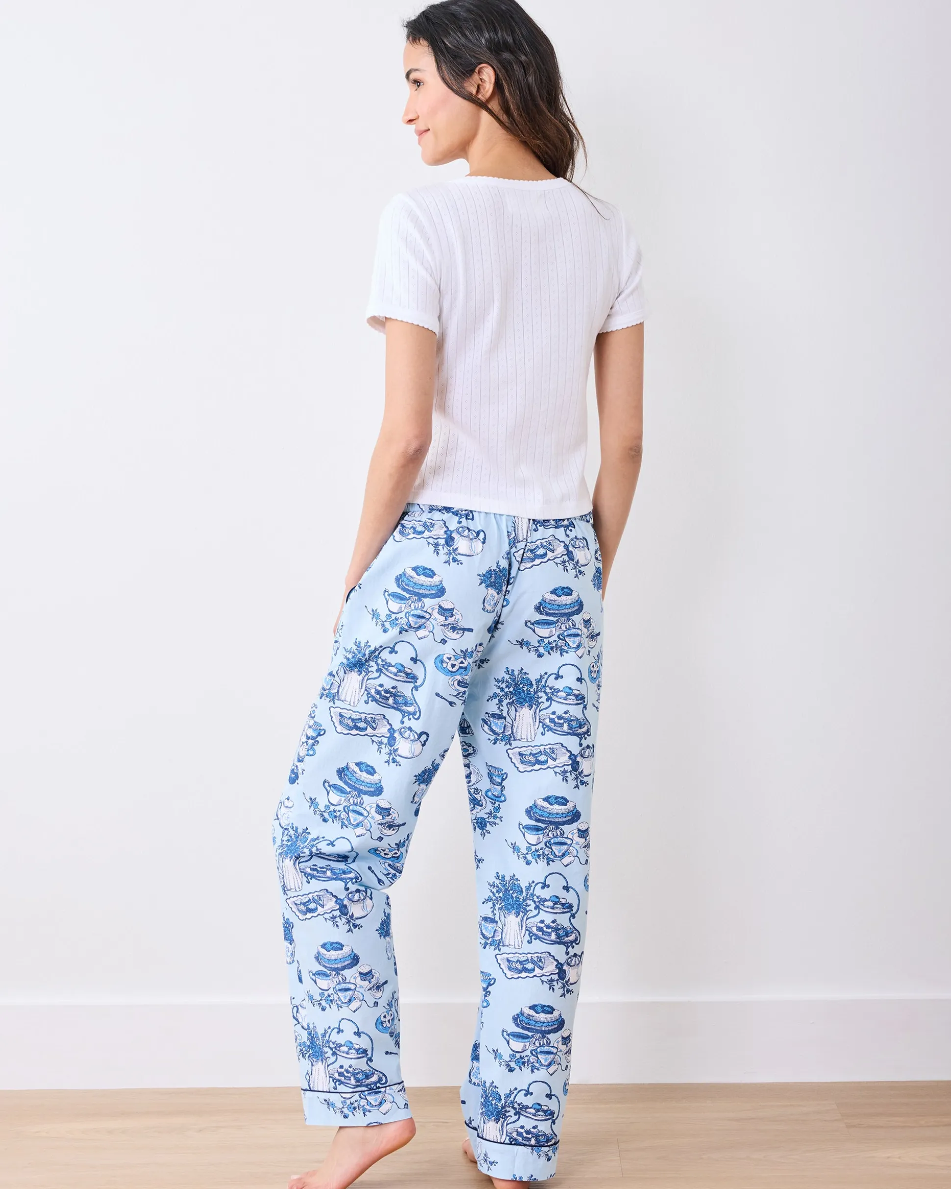 Tall PJ Pants in High Tea Toile