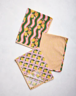 Tea Towels & Apron Bundle in Lemon Twist