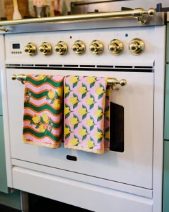 Tea Towels & Apron Bundle in Lemon Twist