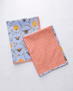 Tea Towels & Cocktail Napkins Bundle in Sweet Bee