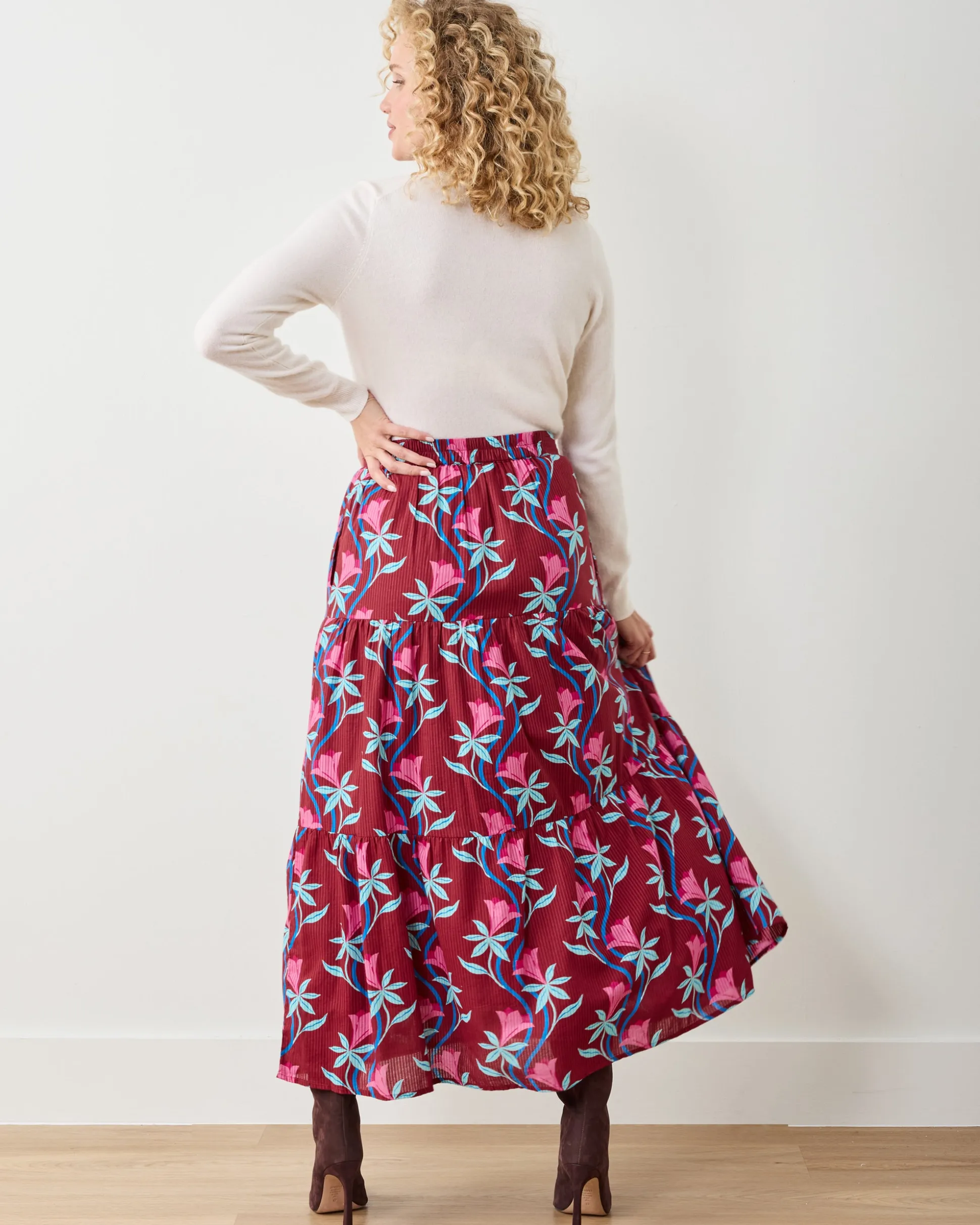 Tessa Skirt in Moonflower Vine
