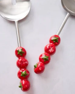 Tomato Handle Salad Server in Red Combo