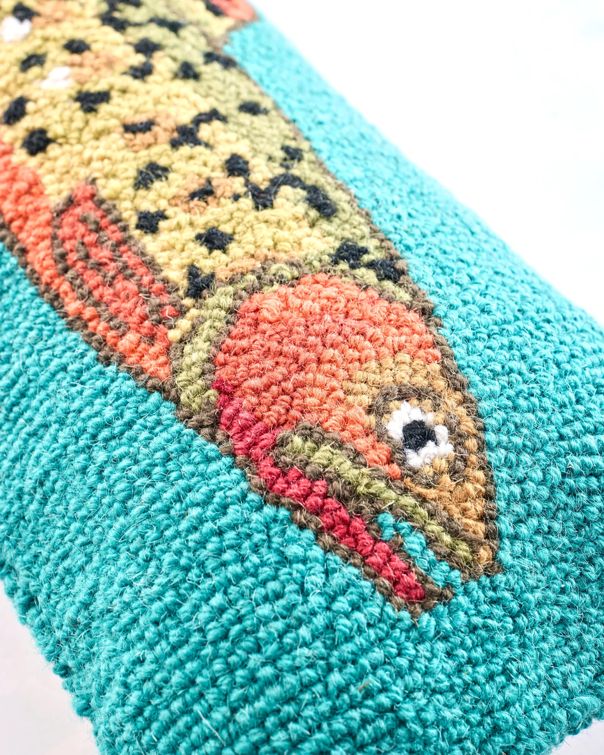 Trout Hook Pillow in Multi