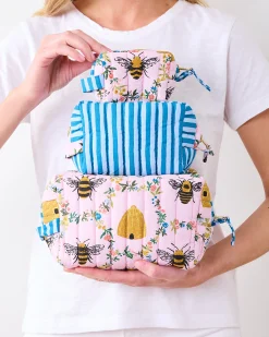 Weekender Bag & Three’s Best Pouch Set Bundle in Sweet Bee