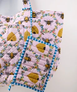Weekender Bag & Three’s Best Pouch Set Bundle in Sweet Bee